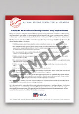 Consumer Advisory Bulletin, Issue 2 - Selecting An NRCA Professional Roofing Contractor (Steep-slope Residential) (Digital)