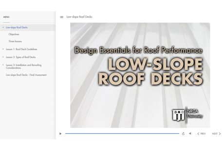 low slope roof decks image